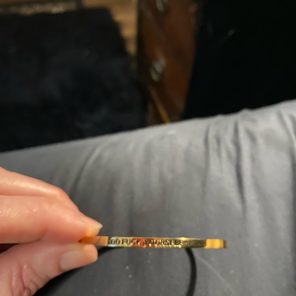5 Gold funny statement Bracelets - Picture 7 of 8